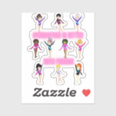 Sticker La Gymnastique Est Mieux Avec Les Amis (Feuille)