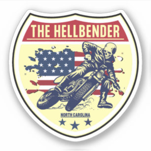 Sticker La Hellbender Route 28 Caroline du Nord moto