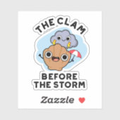 Sticker La Jambe Avant La Tempête Un Météo Drôle (Feuille)