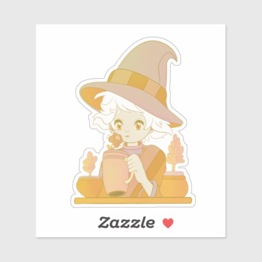 Sticker La jeune sorcière (Feuille)