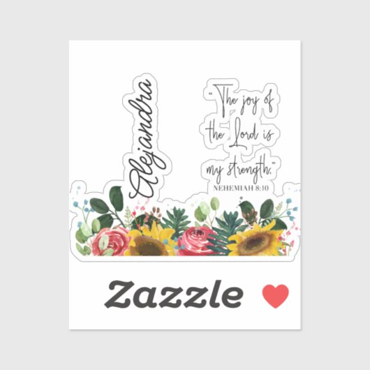 Sticker La joie du Seigneur est ma force. Parfum (Feuille)