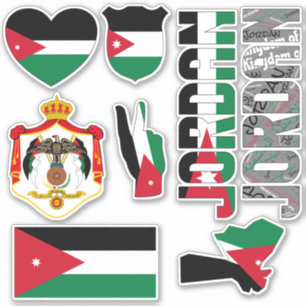 Sticker La Jordanie Extraordinaire forme les symboles nati