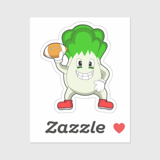 Sticker La laitue au football (Feuille)
