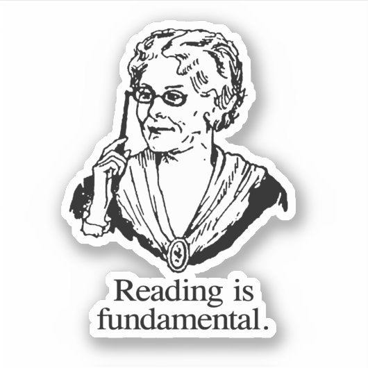 Sticker La lecture est fondamentale (Devant)