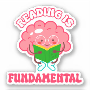 Sticker La lecture est fondamentale ! Faites glisser les d