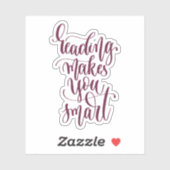 Sticker La lecture vous rend intelligent (Feuille)