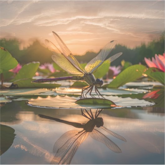 Sticker La libellule dans la nature (Devant)