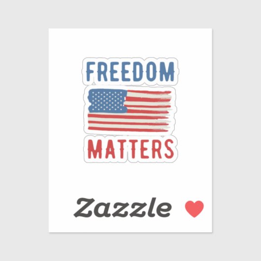 Sticker La liberté est importante (Feuille)