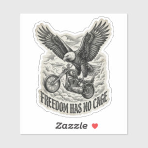 Sticker La Liberté N'a Pas De Cage Eagle Motocycliste