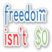 Sticker La liberté n'est pas libre (Devant)