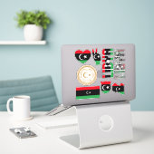 Sticker La Libye Extraordinaire forme les symboles nationa (Ordinateur portable sur le bureau)