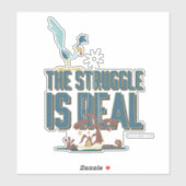 Sticker La Lutte Est Réelle ROAD RUNNER™ & Wile E. Coyote (Feuille)