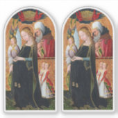 Sticker La Madone enceinte avec Saint Joseph 2-UP (Devant)
