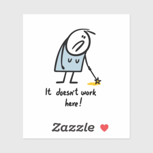 Sticker La magie ne fonctionne pas (Feuille)