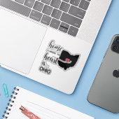 Sticker La maison de l'Ohio est le coeur (Ordinateur portable avec iPhone)