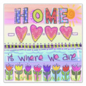 Sticker La maison est là où nous sommes | Tulipes blanches (Devant)