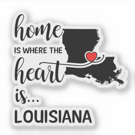 Sticker La maison Louisiane est le coeur (Devant)
