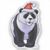 Sticker La mignonne ours de Panda dans un chapeau de Père (Devant)