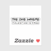 Sticker La mode, celle où la Palestine est libre (Feuille)