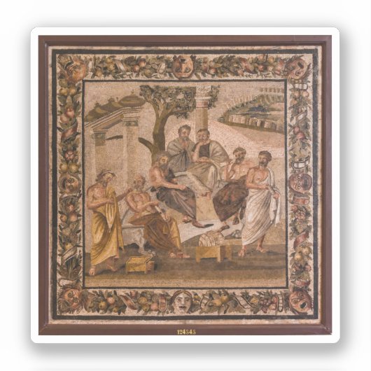 Sticker La mosaïque de l'Académie de Platon (Recto)