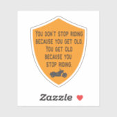 Sticker La moto dit que vous n'arrêtez pas de rouler (Feuille)