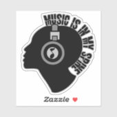 Sticker La Musique Est Dans Ma Spine (Feuille)