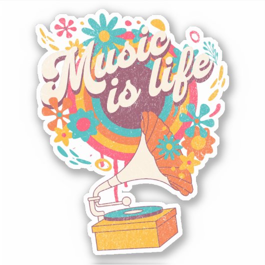 Sticker La musique est la vie (Devant)