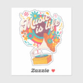 Sticker La musique est la vie (Feuille)