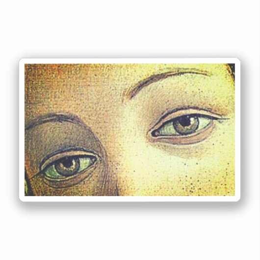 Sticker La naissance de Vénus (détail des yeux) (Recto)