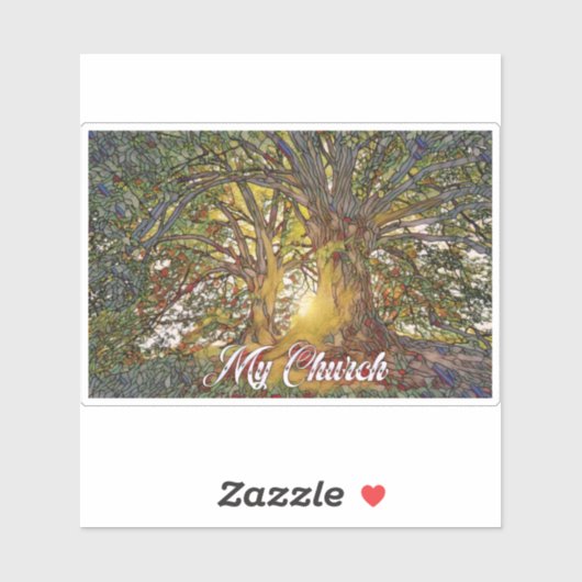 Sticker La nature est mon église (Feuille)