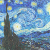 Sticker La nuit étoilée (1889) Vincent Van Gogh art Vinyl (Devant)