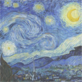 Sticker La nuit étoilée de Van Gogh (Recto)