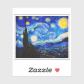 Sticker La nuit étoilée par Vincent Van Gogh (Feuille)