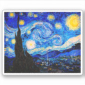Sticker La nuit étoilée par Vincent Van Gogh (Devant)