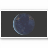 Sticker La nuit, lumière de la ville terrestre (Devant)