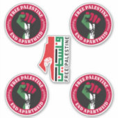 Sticker La Palestine libre met fin à l'apartheid II (Devant)