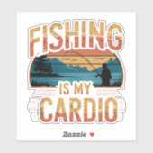 Sticker La pêche est mon cardio (Feuille)
