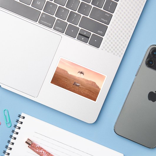 Sticker La Persévérance Arrive En Toute Sécurité Sur Mars. (Ordinateur portable avec iPhone)