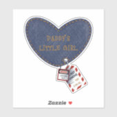 Sticker La petite fille de papa, l’électricien (Feuille)