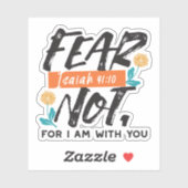 Sticker La Peur Pas Isaïe Bible Verse Conception Inspirant (Feuille)