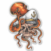 Sticker La pieuvre et le capitaine de la mer (Devant)