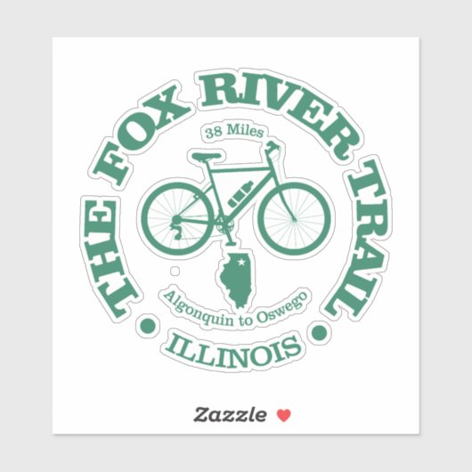 Sticker La piste de Fox River (cyclisme) (Feuille)