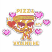 Sticker La pizza est ma Saint Valentin (Devant)