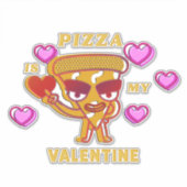 Sticker La pizza est ma Saint Valentin (Devant)