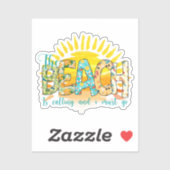 Sticker La Plage Appelle | Coucher de soleil (Feuille)