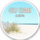 Sticker La plage de Gulf Shores Alabama (Devant)
