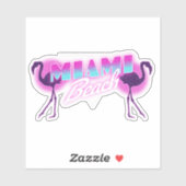 Sticker La plage de Miami (Feuille)