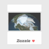 Sticker La Planète Terre Montre La Couverture De Glace De  (Feuille)