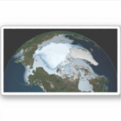 Sticker La Planète Terre Montre La Couverture De Glace De  (Devant)