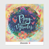 Sticker La prière cause Miracles Inspirivity Faith (Feuille)